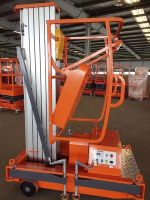 Spingere intorno Aluminio Verticale Mast Lift Struttura forte Lifting liscia