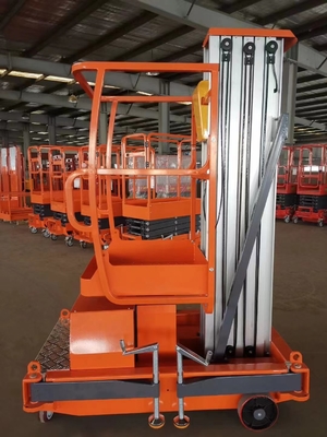 Spingere intorno Aluminio Verticale Mast Lift Struttura forte Lifting liscia