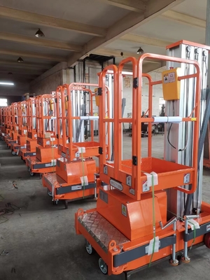Spingere intorno Aluminio Verticale Mast Lift Struttura forte Lifting liscia