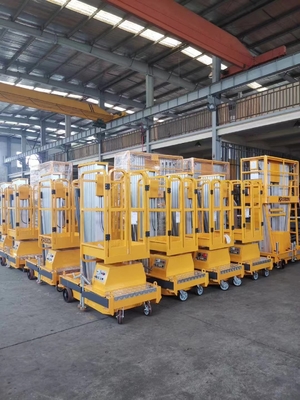 Spingere intorno Aluminio Verticale Mast Lift Struttura forte Lifting liscia
