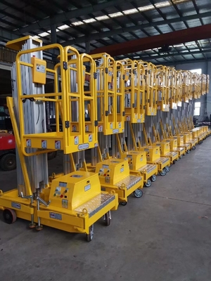 Spingere intorno Aluminio Verticale Mast Lift Struttura forte Lifting liscia