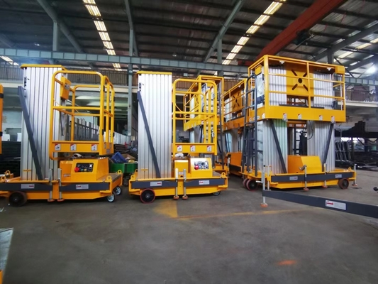 Spingere intorno Aluminio Verticale Mast Lift Struttura forte Lifting liscia